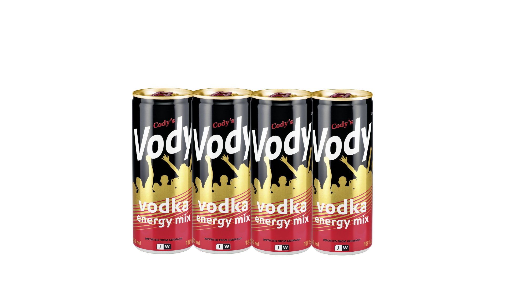 Pack 4*25cl Vody Energy Mix 18%