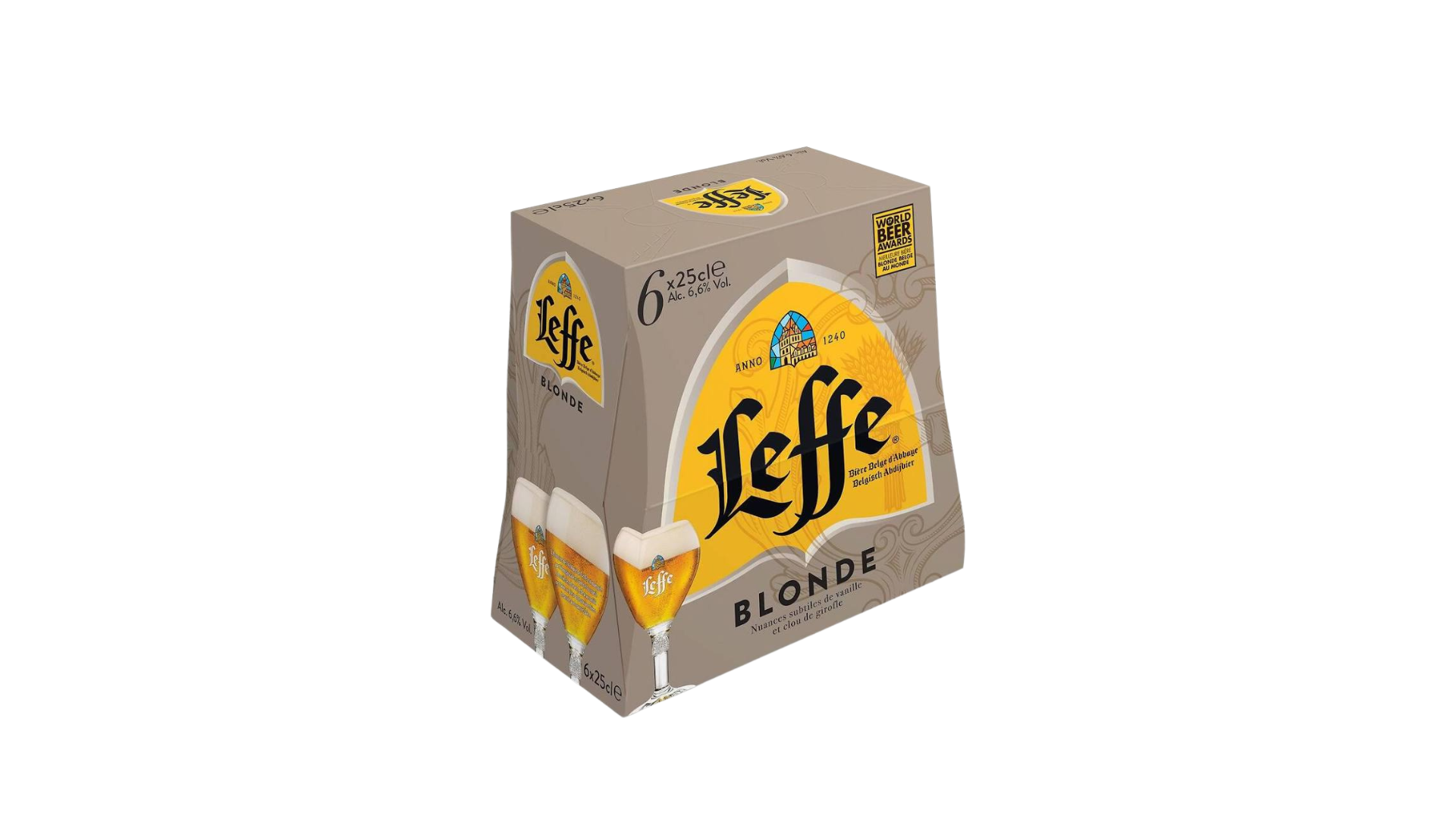 Leffe Bière Blonde D'Abbaye 6,6% - 6*25cl