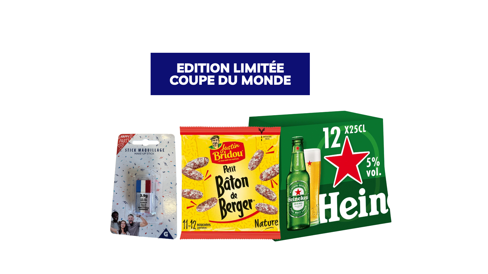 Formule Cadeaux 🎁｜Pack Heineken Supporter (12*33cl) 🇫🇷 – Édition Limitée